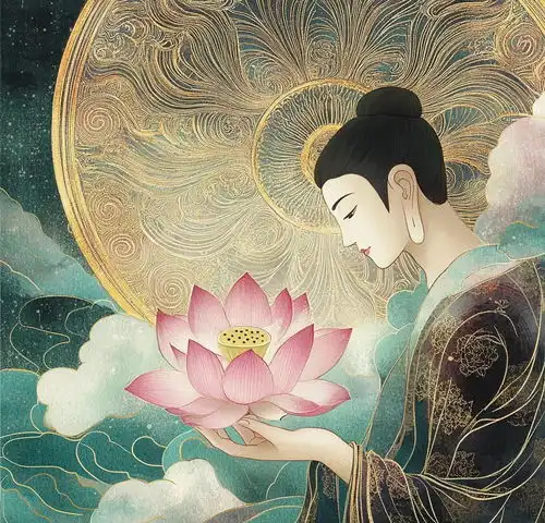 灵库佛莲若能静坐,看世间一切如梦,若能如莲,任风吹雨打,依然清纯无染佛陀喜欢莲花,主要是因为莲花在佛教文化中象征着清净觉悟超脱在佛教的象征体系中