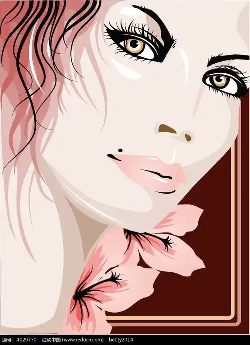 性感厚嘴唇女人卡通矢量人物插画eps素材免费下载红动网
