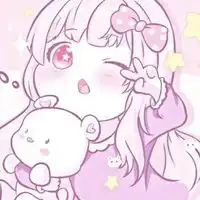 抱公仔的女生头像