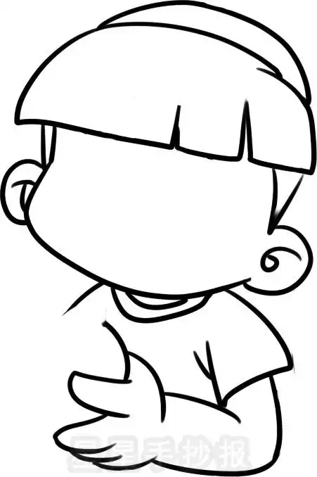 女孩简笔画简单画法二