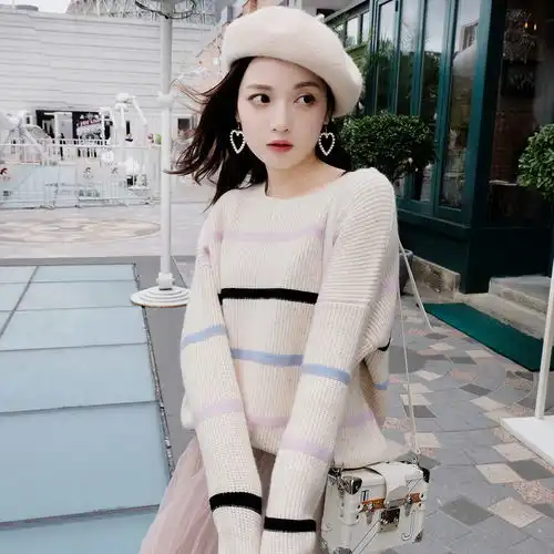 跟着景甜学穿清新范针织毛衣,甜美得像个小仙女