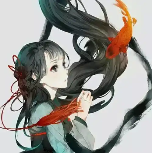 呆萌头像古风女生白蛇图