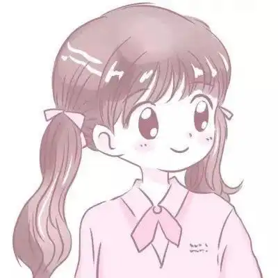 粉色系卡通姐妹头像可爱卖萌一对