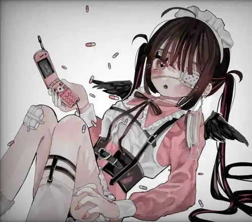 粉色系糖果一样二次元甜蜜动漫少女画风敲可爱的