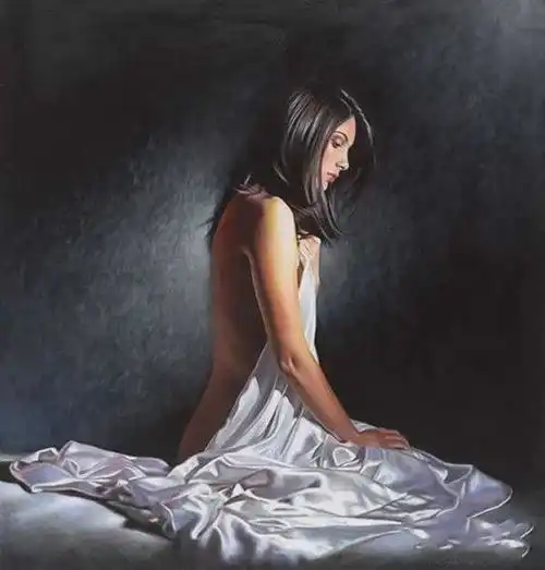超级迷人的写实美女油画,不喜欢不行不画更不行