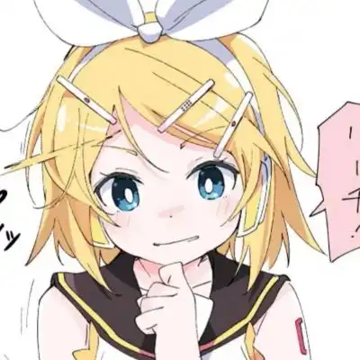 卡通头像女手绘想你了