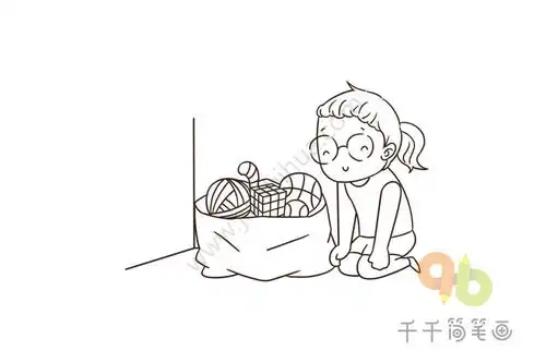 那些年遗失的美好小女孩忆童年情景简笔画