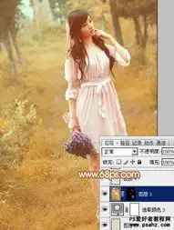 photoshop给外景清新美女照调出温馨的黄秋色调教程15