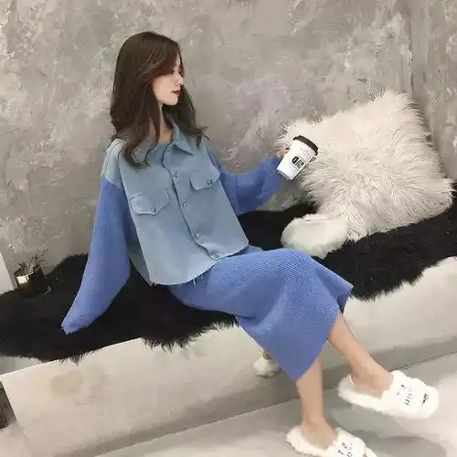 想在寒冬穿的有温度又有风度ins风减龄时髦小套装试一下