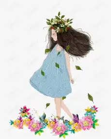 38女神节小清新手绘女孩素材图片免费下载高清psd千库网图片编号10011246