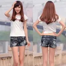 2013新款微弹女式牛仔裤韩版欧美风修身雪花裤女式牛仔裤短裤热裤