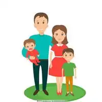 四口之家微信头像两个儿子微信头像图片大全