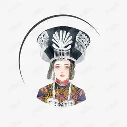 手绘唯美少数民族美女插画免抠素材图片免费下载高清png千库网图片编号9793433