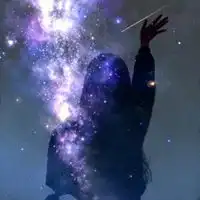 好看的背景头像好看的女生星空背景头像