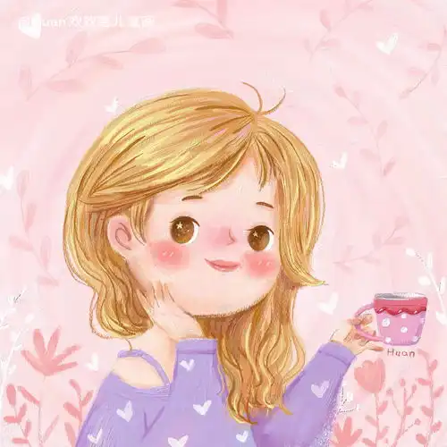 美萌女孩头像q萌菇凉油画棒风
