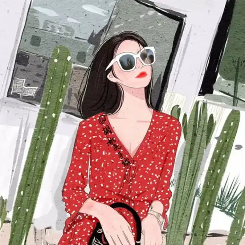 日本女孩卡通头像人到中