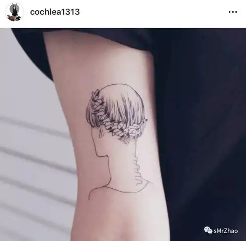 smrzhao纹身推荐第154期黑白动漫黑魔法少女森系纹身