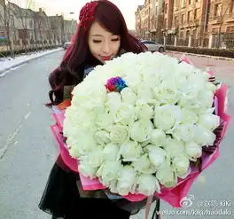 女生头像带花真人捧花