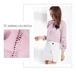 女生白色简约头像立领