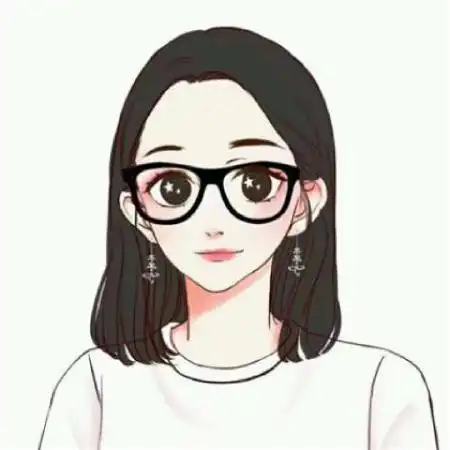 卡通头像女手绘情侣