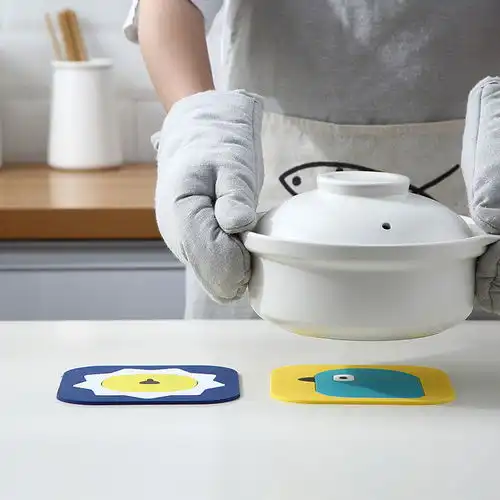 北欧风隔热垫硅胶防烫垫餐桌垫卡通少女心家用杯垫砂锅垫子碗盘垫