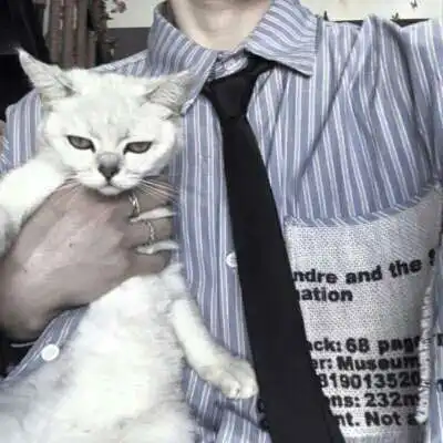 男生和猫都背着的头像