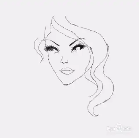 美女线条画是怎么画的