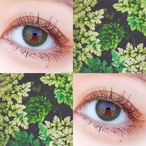 2片装送盒年抛美瞳弥木布鲁灰小直径学生带近视自然隐形眼镜