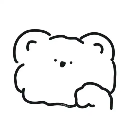 卡通头像女手绘简约