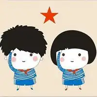 漫画头像女手绘小学生卡