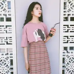 马卡龙色t恤,化身清新小仙女
