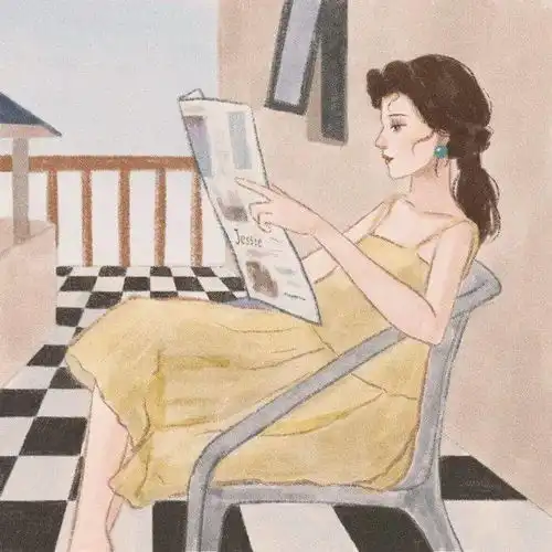 卡通头像迪士尼公主度假风,惬意的周末呀