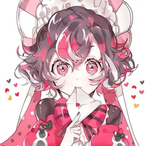 有没有爱心手势的二次元女生图片