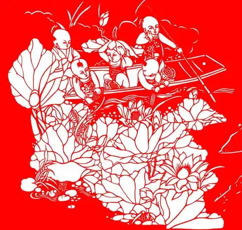 剪纸美女头像陕北