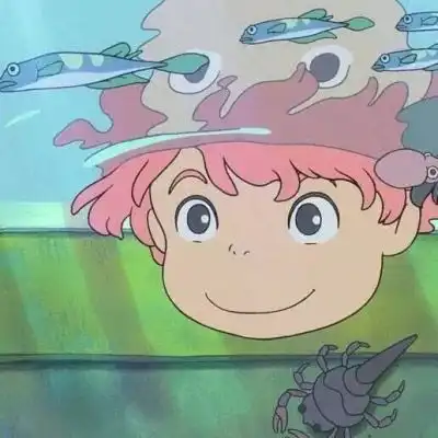 波妞和宗介高清情头分开一对波妞宗介一左一右头像