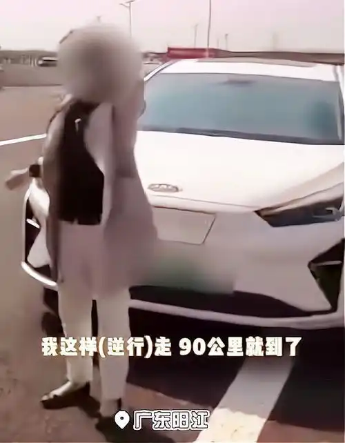 奇葩女子高速逆行,称只要90公里就到,被拦后不服扣下来你养我啊