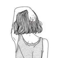 谁有黑白的手绘女生头像