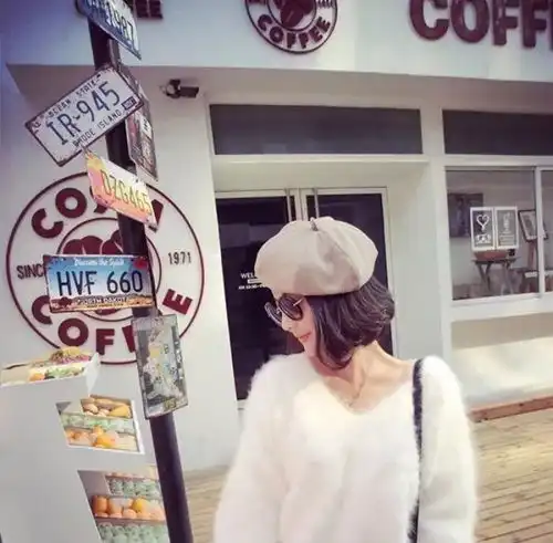 qq头像女生短发带帽毛线