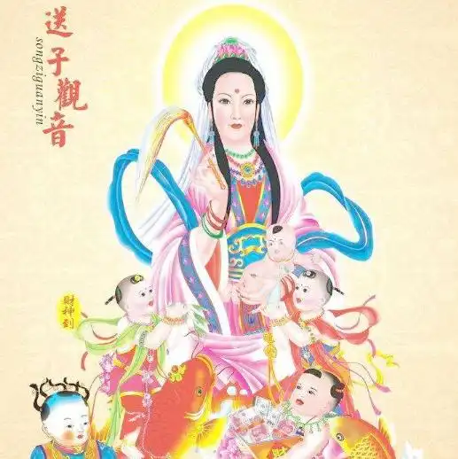 女佛头像送子观音