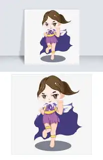 原创手绘q版阳光向上的女生png格式图片素材psb格式下载动漫人物大全