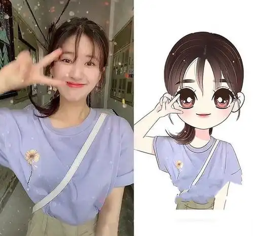 当赵露思变成小漫画后,圆脸大头更加萌了,迷你版的赵露思好可爱