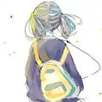 卡通背影头像女,清新卡通女生背影微信头像图片