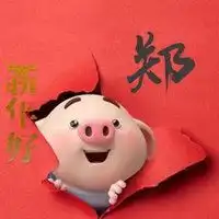 卡通红色头像女河马