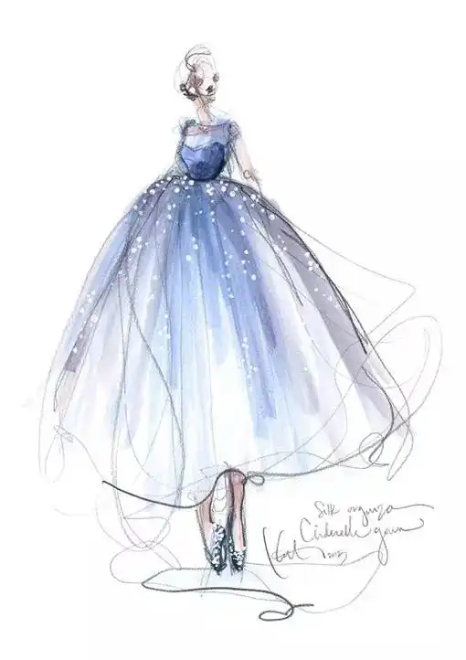 来自美国插画师katierodgers的关于唯美礼服的美式插画作品,美到可以秒杀万千少女的心,绝对的