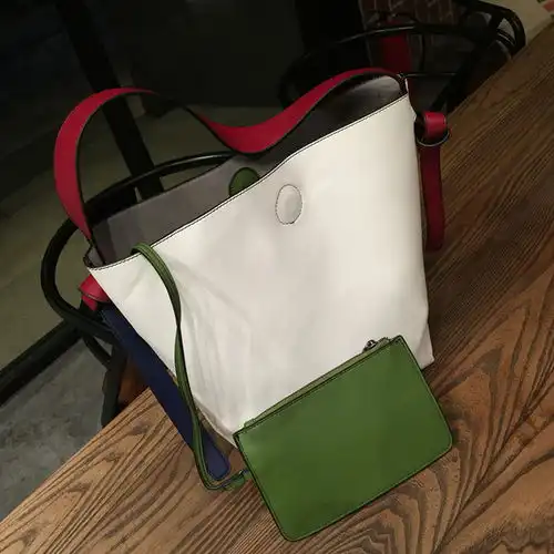 诗卡绮2016水桶包欧美时尚子母包撞色拼接购堆糖,美图壁纸兴趣社区