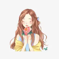 拿着鲜花的漂亮女孩素材图片免费下载高清png千库网图片编号9210560