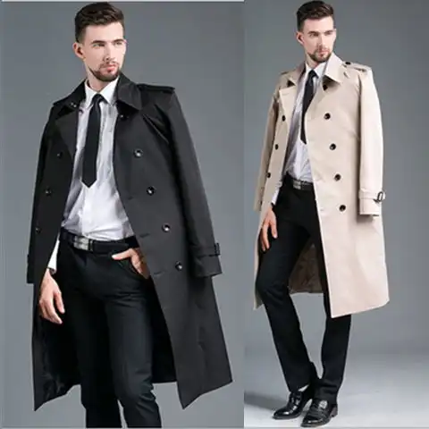 春秋新款过膝超长风衣男士青年休闲中长款韩版大衣外套男装披风