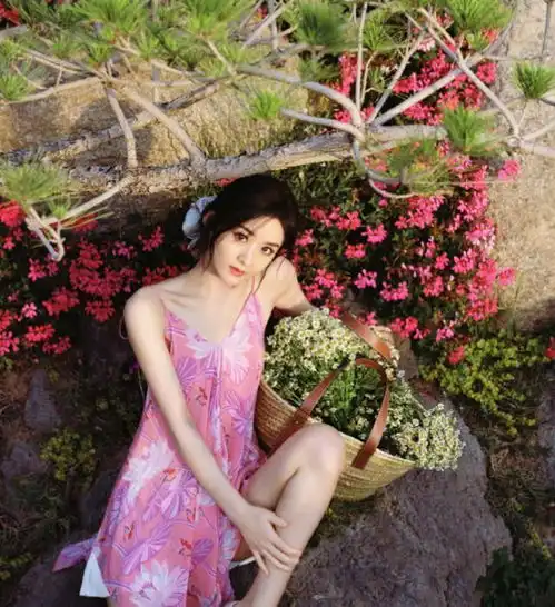 赵丽颖少女大片来袭,粉衣配草帽美成天仙