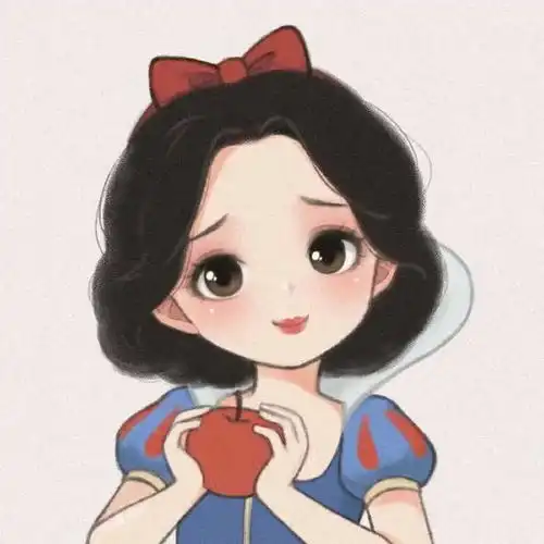 插画头像女生简约气质彩