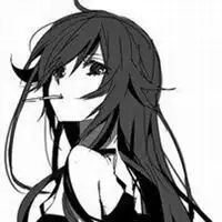 女生抽烟头像黑白二次元